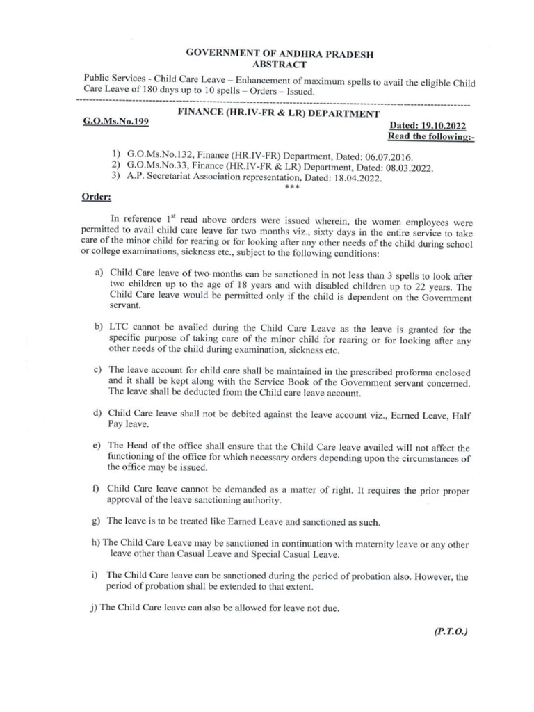 Child Care Leave | PDF