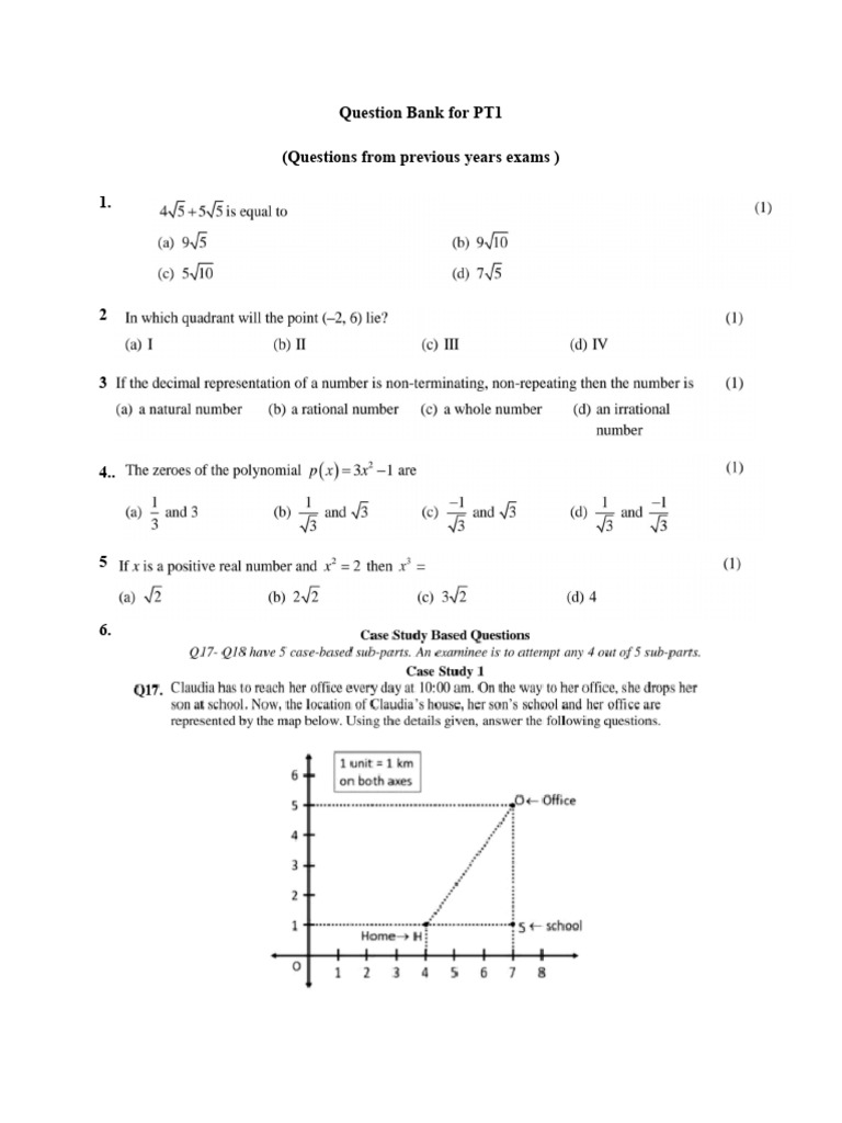 1751886535709.question Bank For PT1 - 9 - Maths | PDF