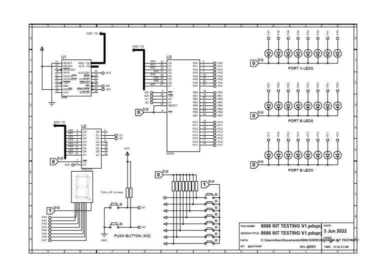8086 Laboratory Simulation v1.Pdsprj | PDF