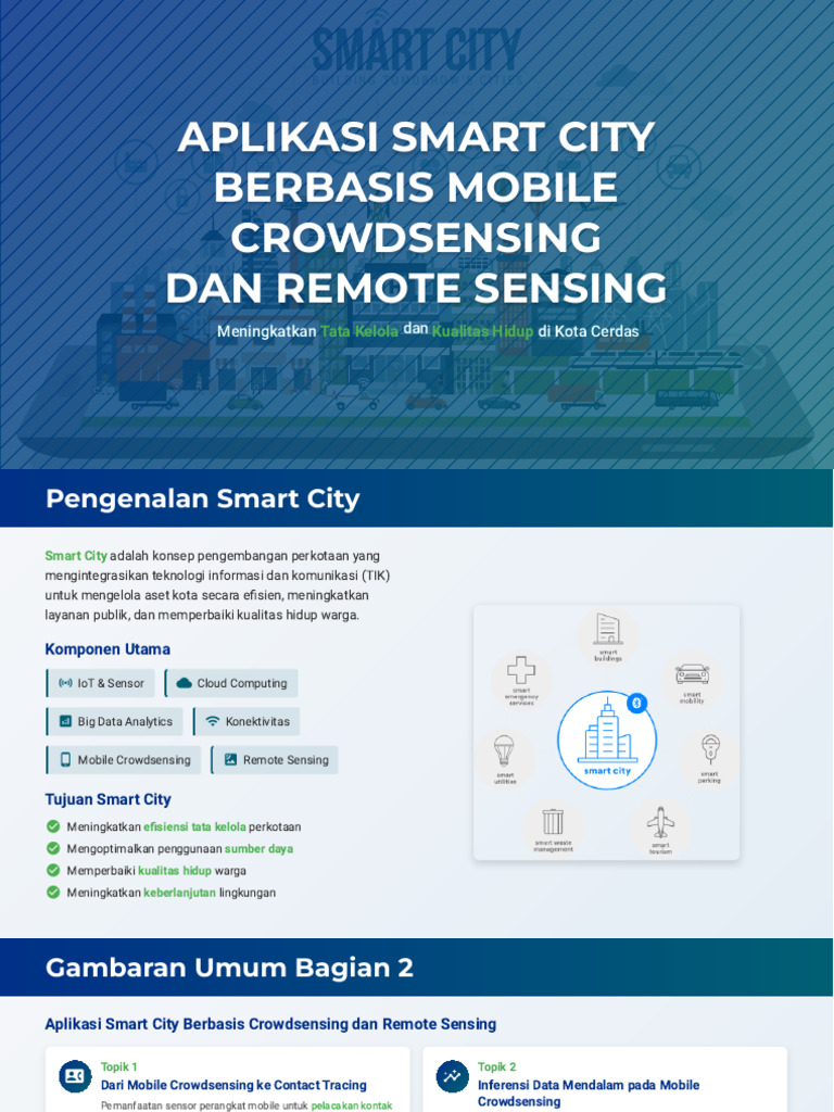 Aplikasi Smart City Berbasis Mobile Crowdsensing Dan Remote Sensing | PDF
