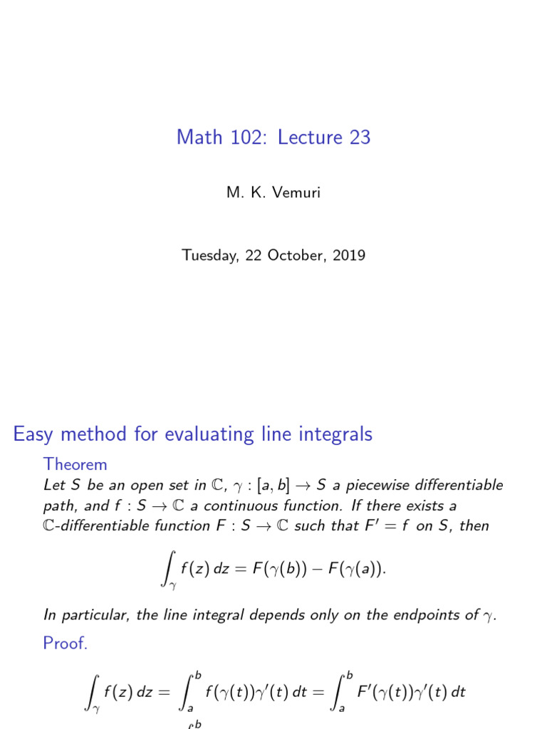 Hout l23 | PDF | Integral | Analysis