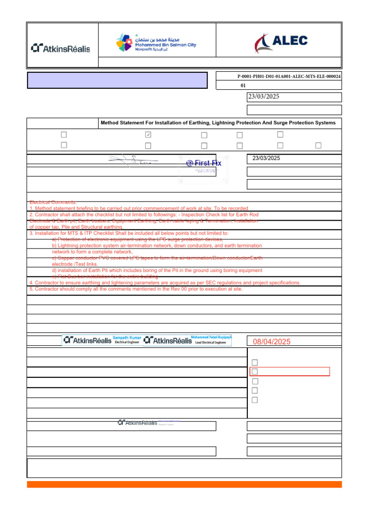 P-0001-PH01-D01-01A001-ALEC-MTS-ELE-000024 (01) Method Statement For ...
