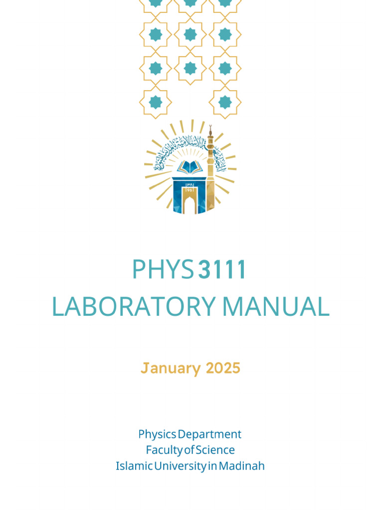 PHYS 3111 Laboratory Manual Adaped On 29-12-2024 | PDF | Force | Friction