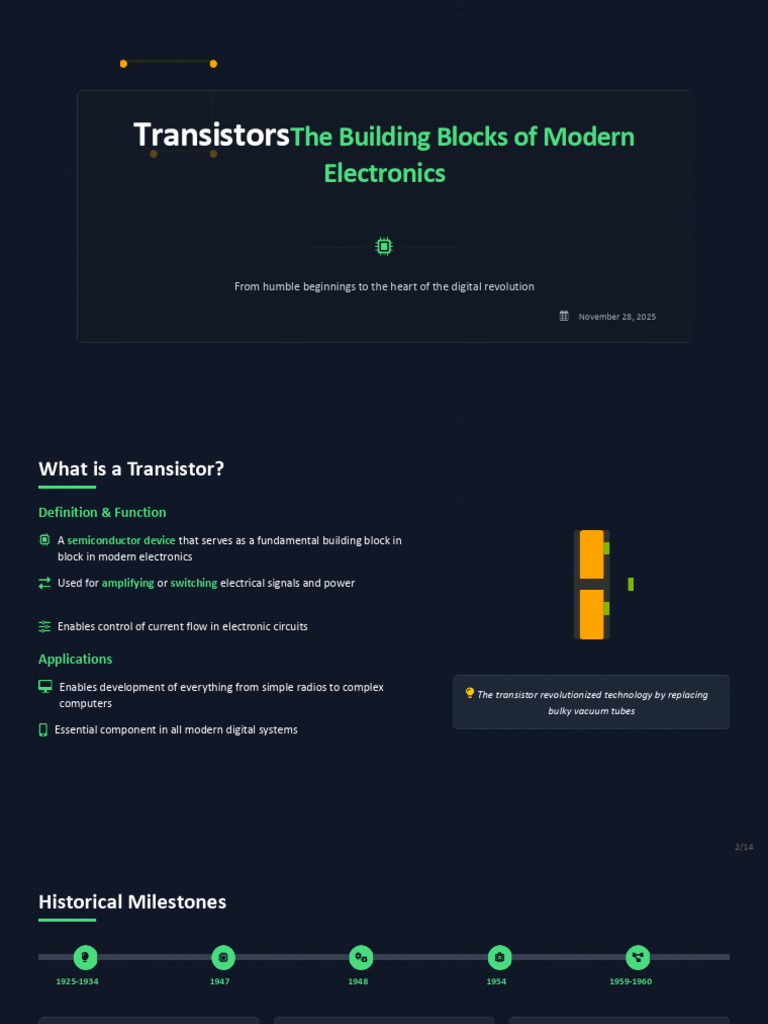 Transistors - The Building Blocks of Modern Electronics | PDF | Field ...