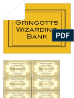 Ticket, Gringots, Playing Cards