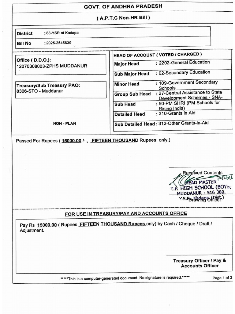 Bill Form | PDF