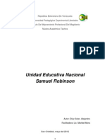 Monografia U.E.N Samuel Robinson