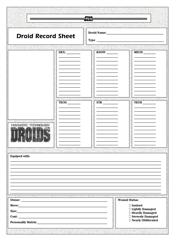 Droid Sheet | PDF
