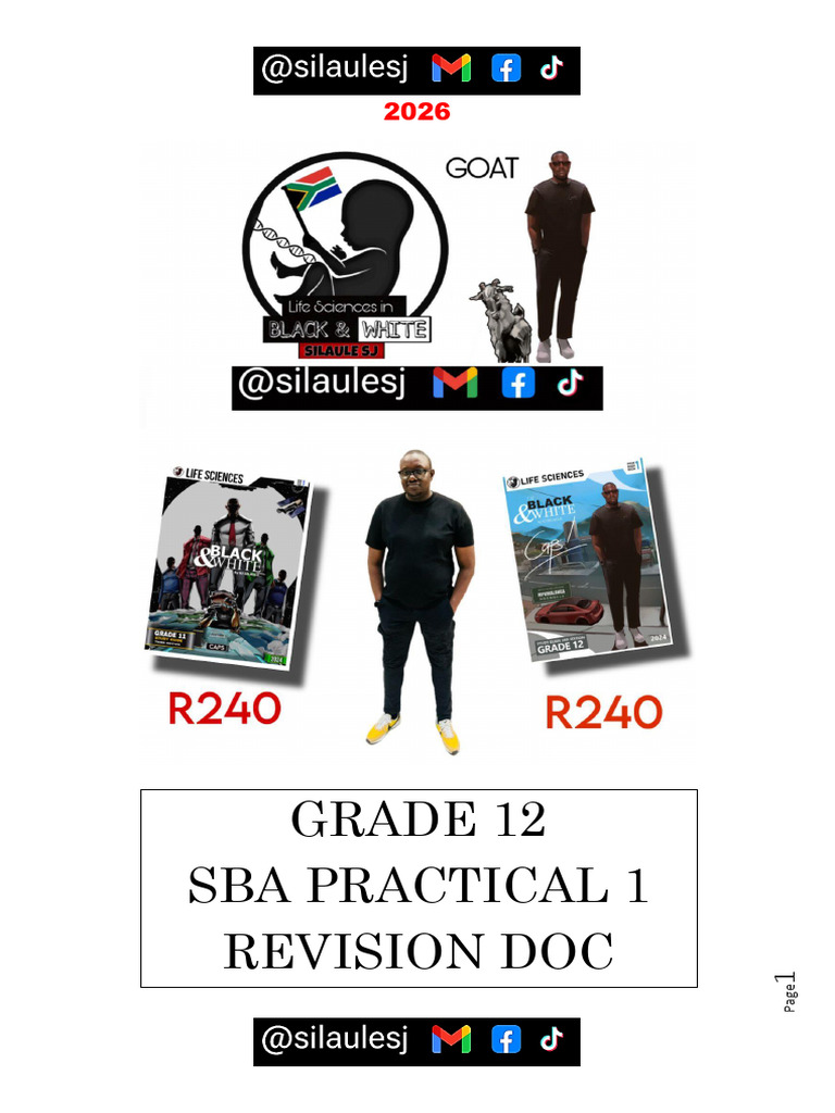 2026 Grade 12 Student Sba Prac 1 Revision | PDF