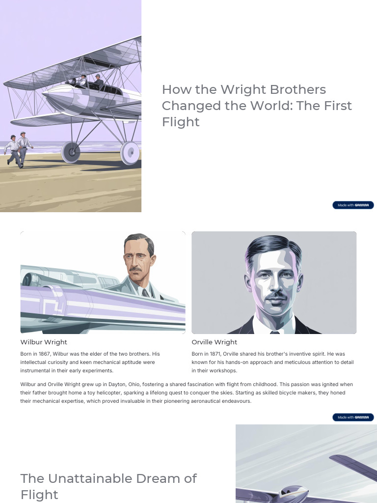How The Wright Brothers Changed The World The First Flight | PDF ...