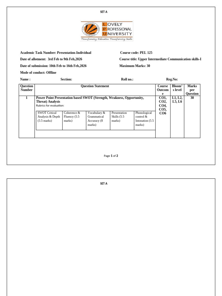 CA-1 Sample File PEL | PDF