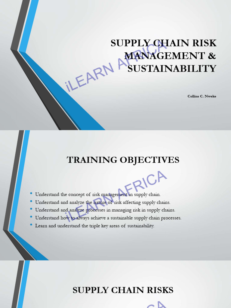 Supply Chain Management Risk & Sustainability NEW | PDF | Risk ...