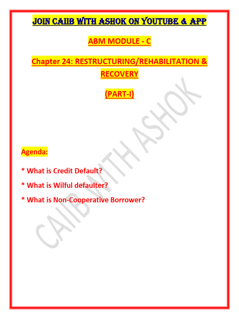 CH 24 Full | PDF | Bankruptcy | Loans