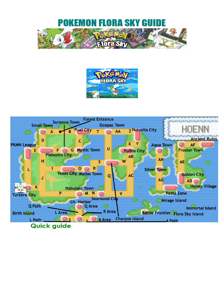 Pokemon Flora Sky Guide | PDF