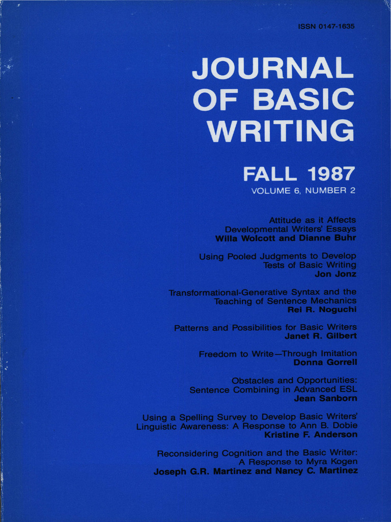 Journal of Basic Writing | PDF | Essays | Human Communication