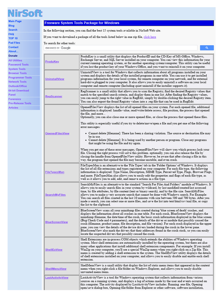 System Monitoring Tools Package For Windows | PDF | Computer File ...