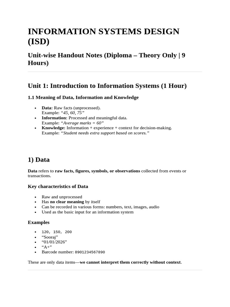 Information Systems Design - Full | PDF | System | Databases