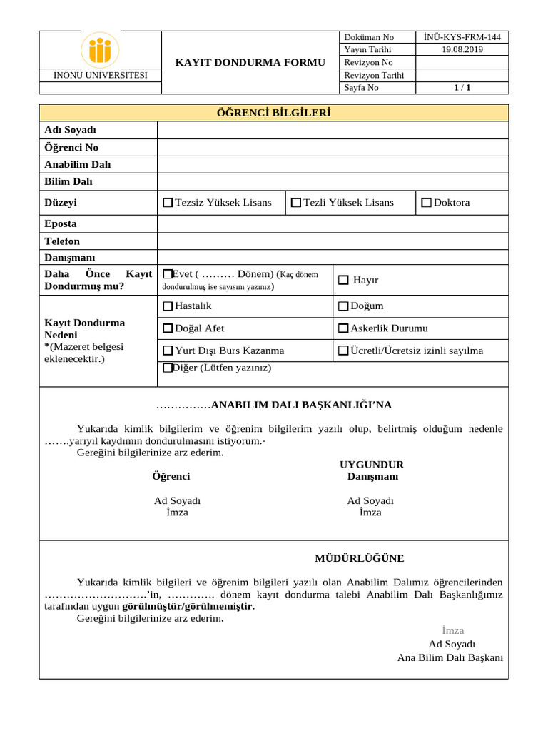 Kayit Dondurma | PDF