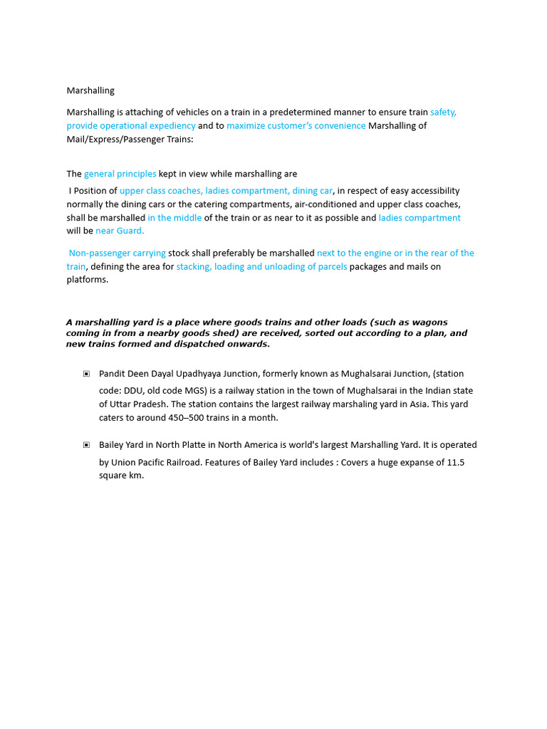Marshalling | PDF