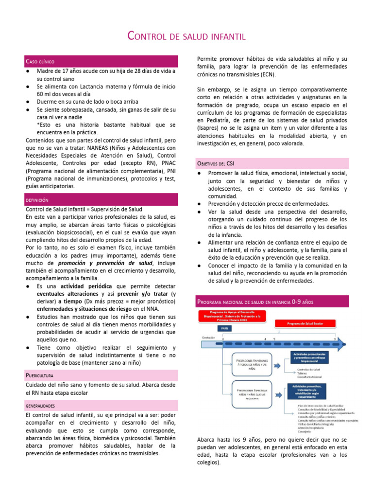 8-9 - Control de Salud Infantil | PDF | Amamantamiento | Pecho