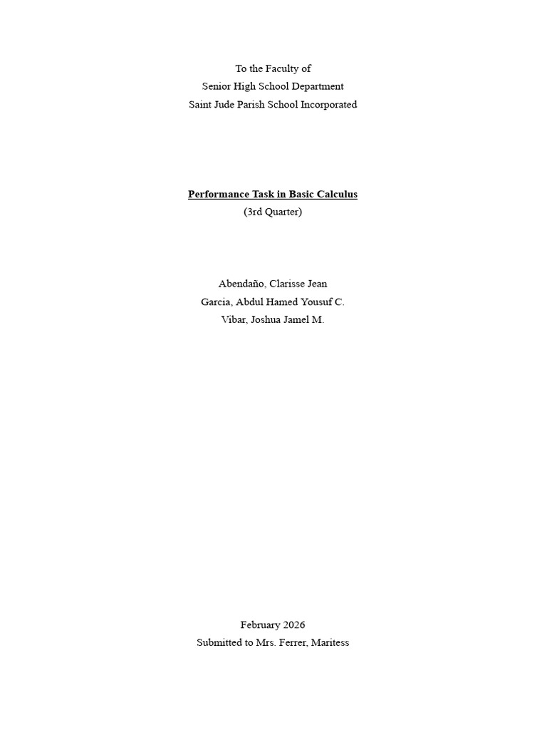 Final PT in Basic Calculus | PDF