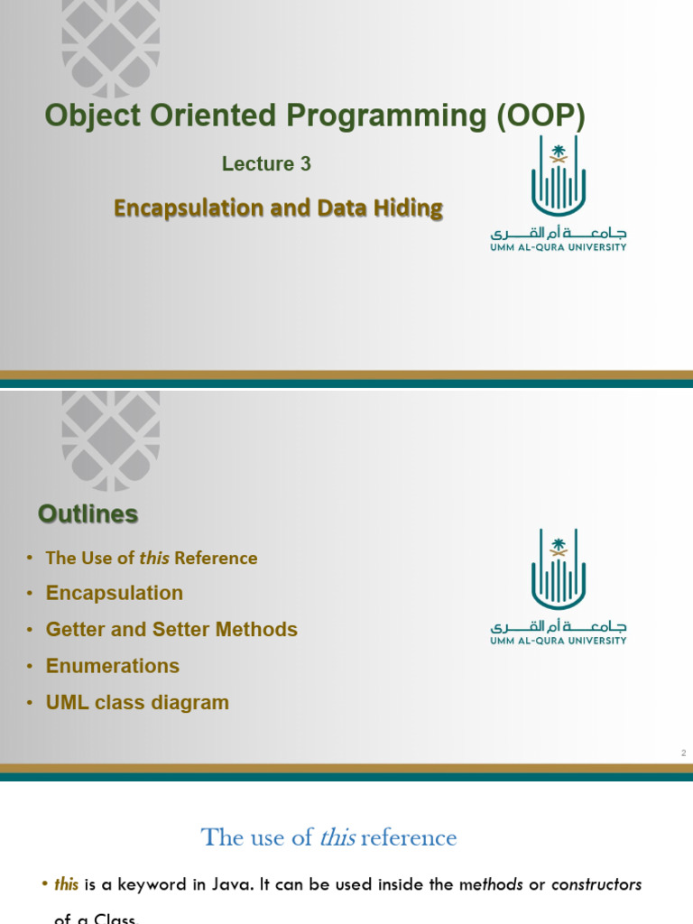Lecture 3 Encapsulation and Data Hiding Updated | PDF