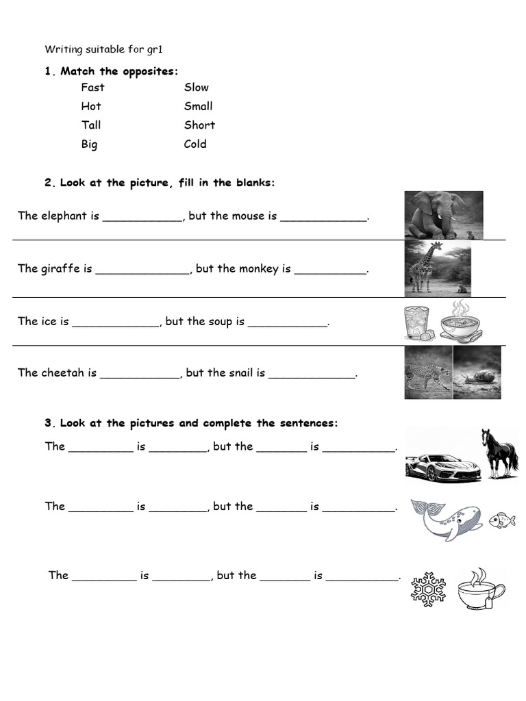 Writing Worksheet | PDF