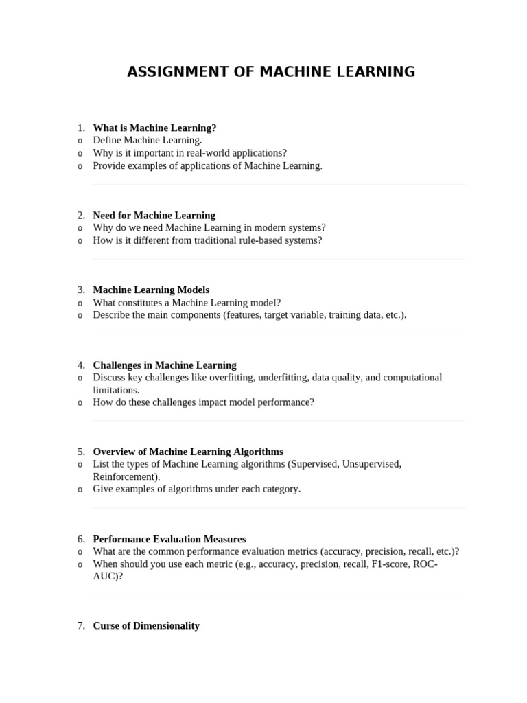 Assignment of Machine Learning | PDF | Machine Learning | Cluster Analysis