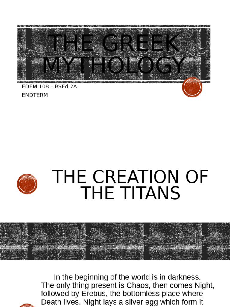 The Greek Mythology ENDTERM LESSON1 | PDF | Zeus | Twelve Olympians