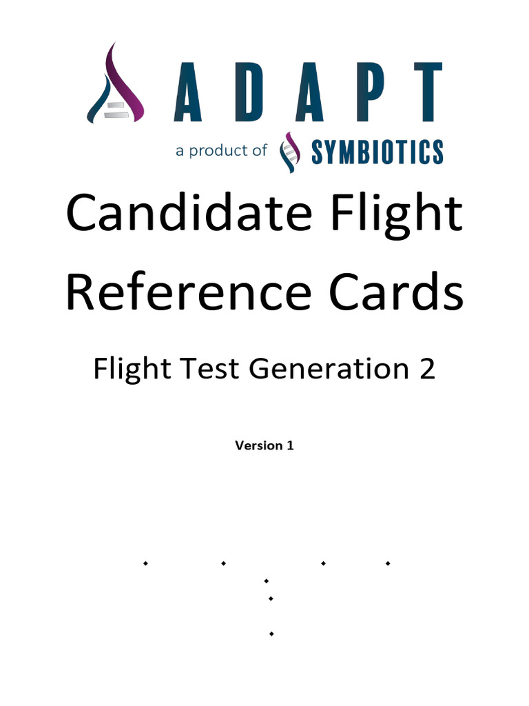 Adapt 2 Pilot Aptitude Assessment A5 Flight Test FRCs - English V1 | PDF