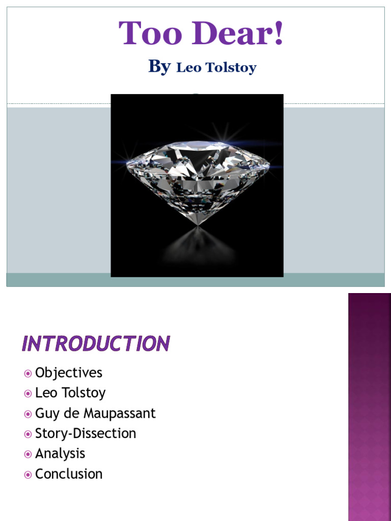 Unit-2-Too Dear | PDF | Leo Tolstoy