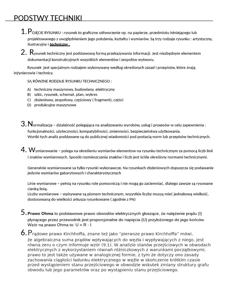 Podstwy Techniki | PDF