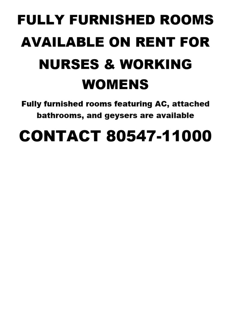 Fully Furnished Rooms | PDF