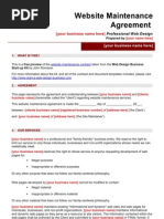Website Maintenance Contract