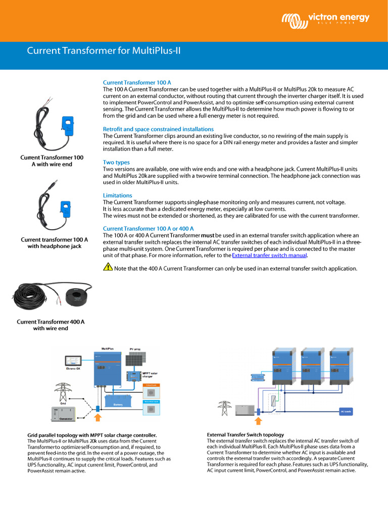 Datasheet Current Transformer EN | PDF | Transformer | Alternating Current