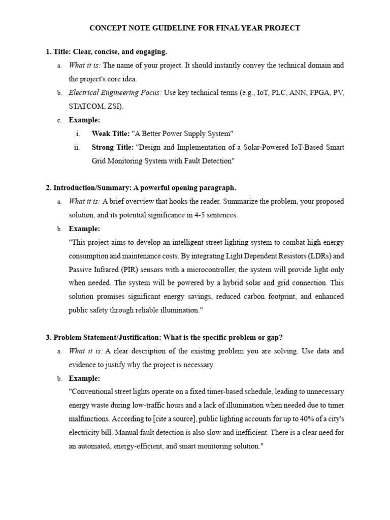 Concept Note GuideLines | PDF | Energy Conservation | Arduino