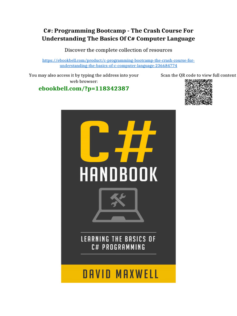 C#: Programming Bootcamp - The Crash Course For Understanding The ...