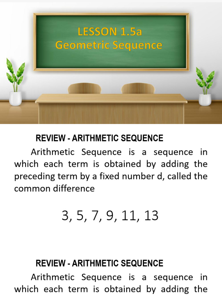 Geometric Sequence Series 2026 PDF Arithmetic 1