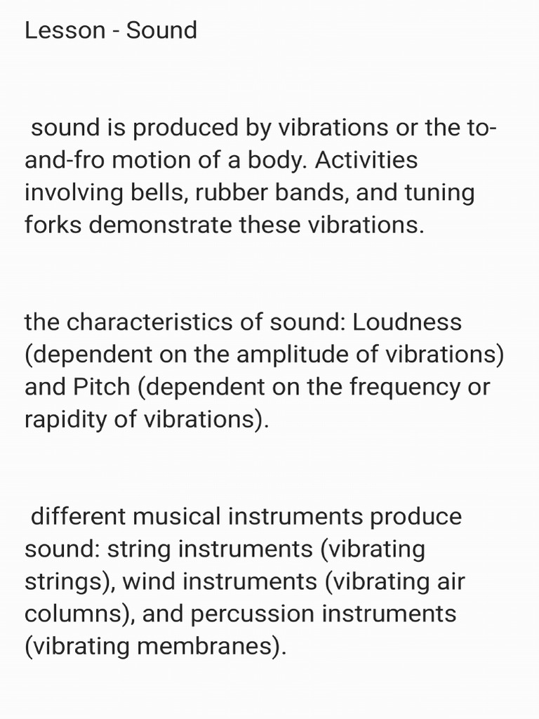 Notes Class 8th - Sound | PDF