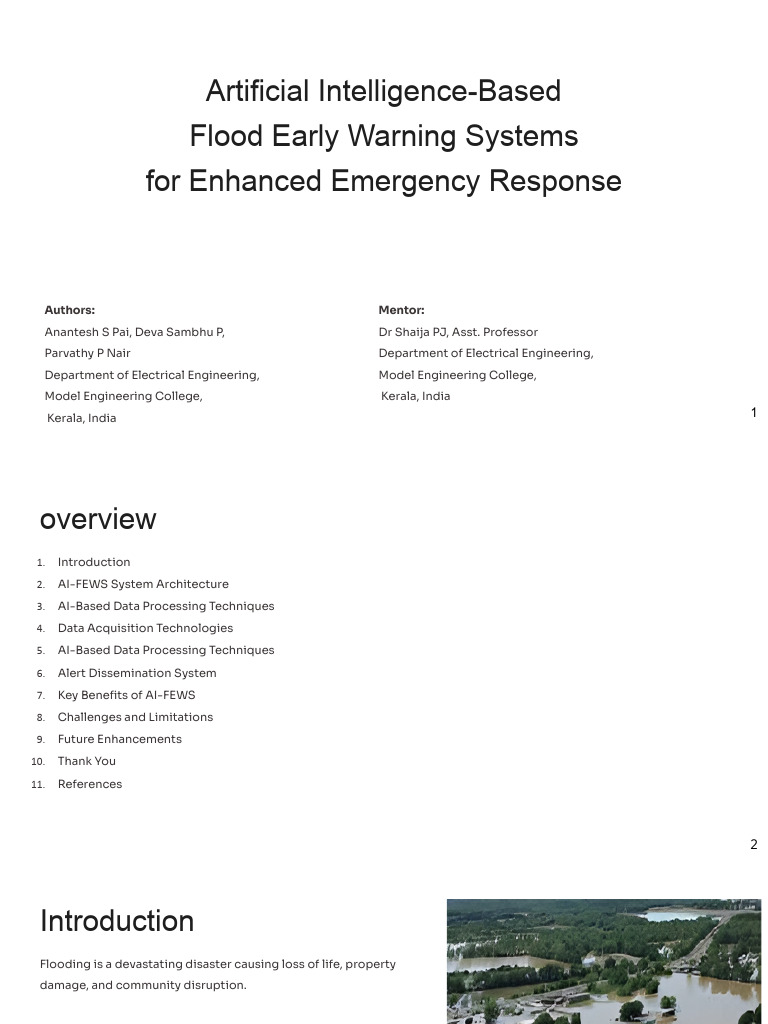 Artificial Intelligence-Based Flood Early Warning Systems For Enhanced ...