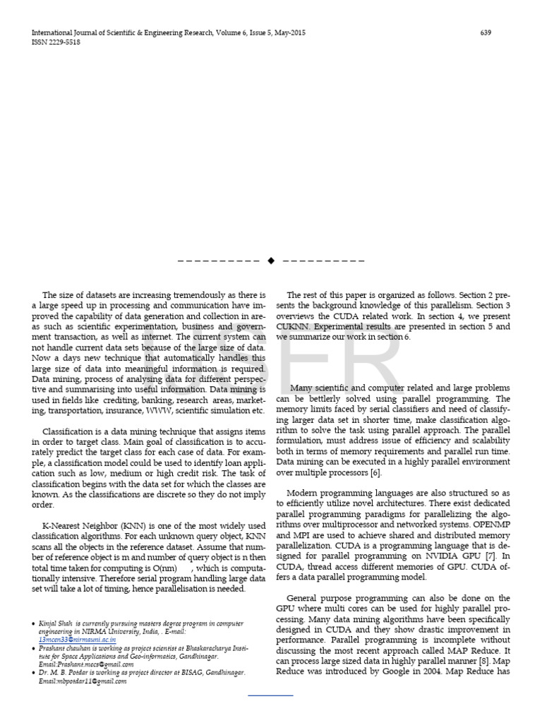 2015 Researchpaper Design and Evaluation of Classification Algorithm On ...