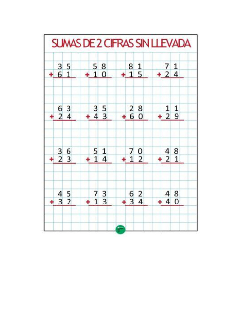 Sumas 2 Cifras - U D - Simetr As | PDF
