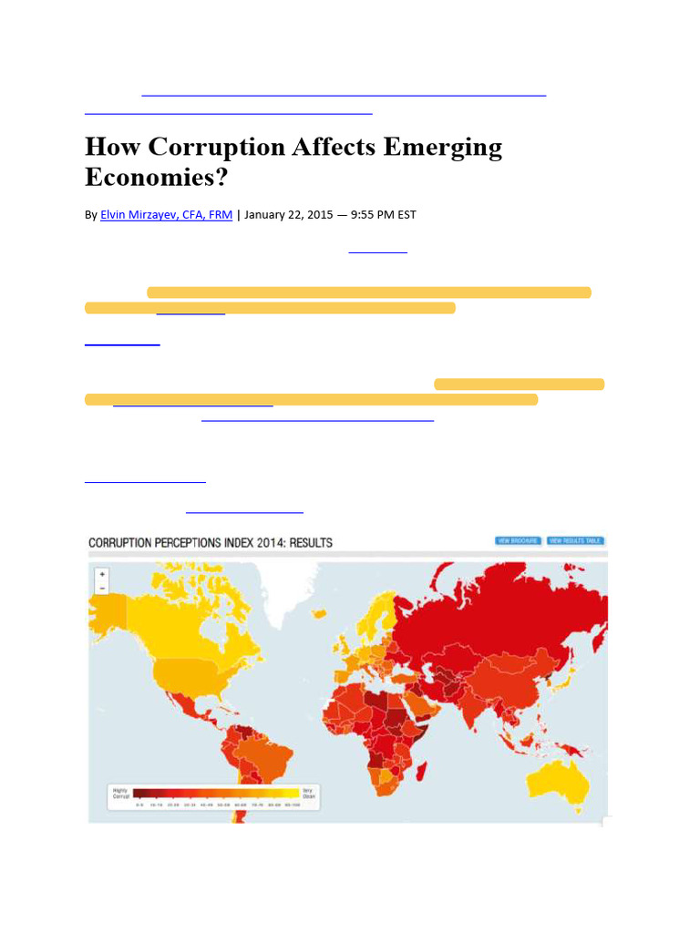Article 4 - Corruption Effect On Economy | PDF | Political Corruption ...