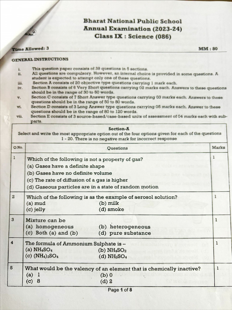 Pyq Bnps 2023 | PDF