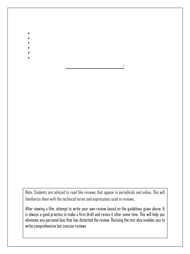 Review Writing Examples | PDF