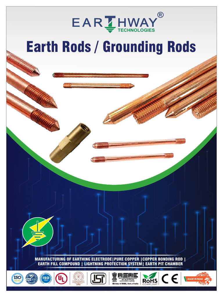 Earth Rods Grounding Rods EXPORT | PDF | Copper | Chemical Elements