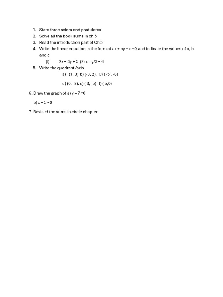 Math Revision | PDF