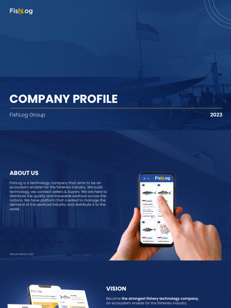 Fishlog - Company Profile and Porposal | PDF | Seafood | Fishing Industry