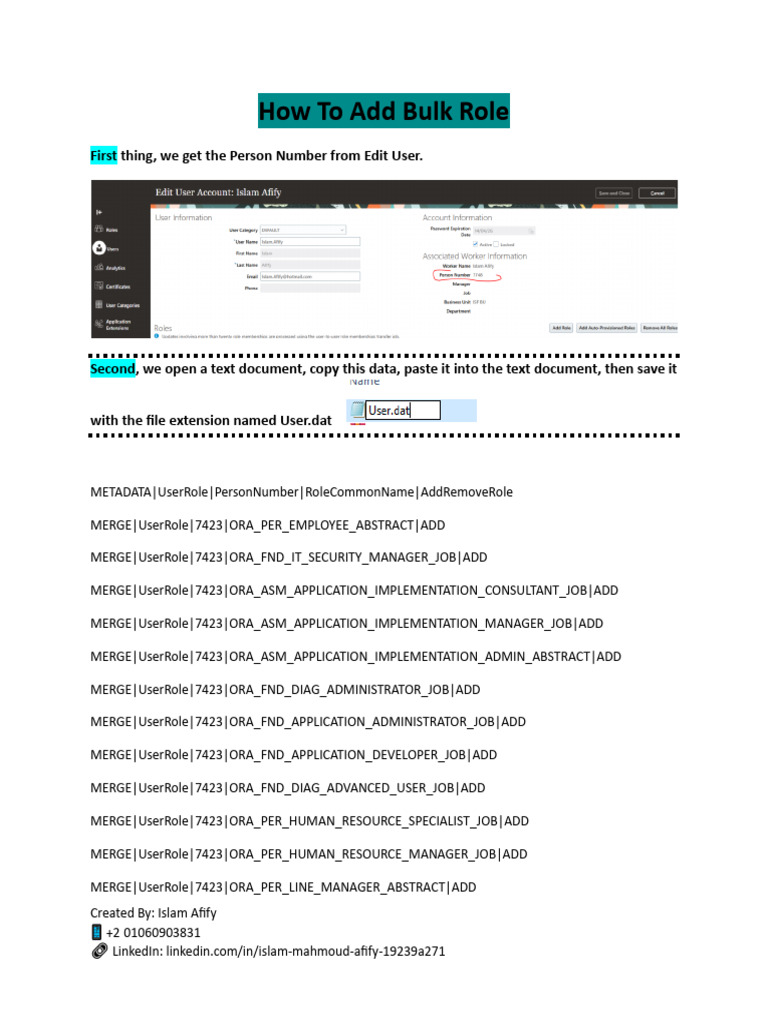 How To Add Bulk Role English - Roles Upload Process in Oracle Fusion ...