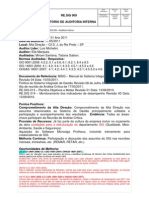 RE - SIG 009 - Relatório de Auditoria Interna ALTA DIREÇÃO.